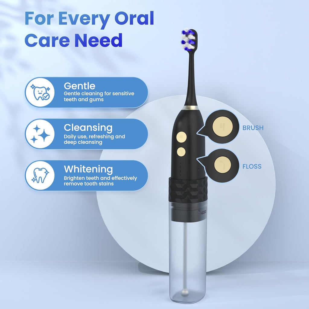 Electric Toothbrush with Water flosser, 2 in 1 Teeth Cleaning Kit, Toothbrush and Water flosser Combo, 25 - Day