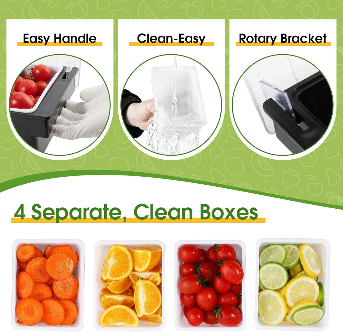 Ice Cooled Condiment Caddy with Lid, 4 Compartments