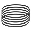 MECCANIXITY 400mm GT-2 Timing Belt 6mm Width 2mm Pitch Black 5pcs