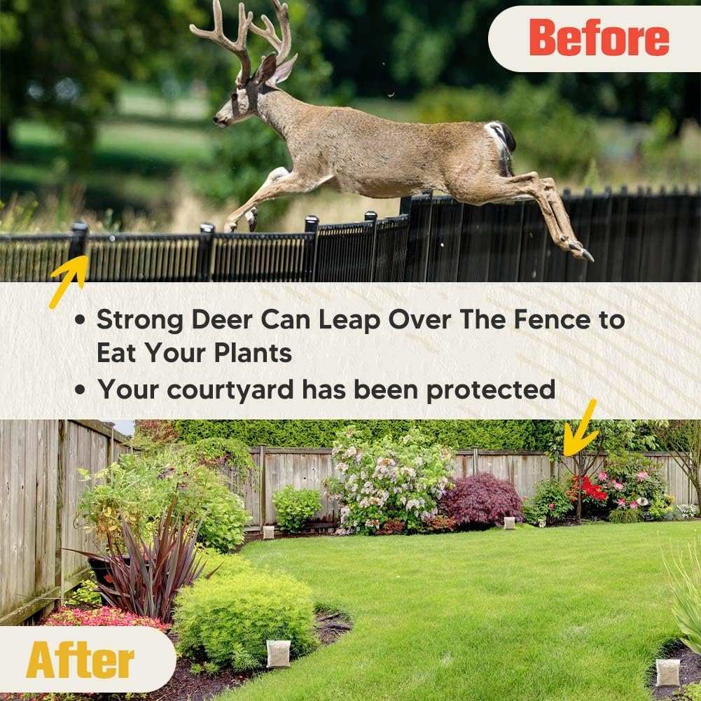 Deer Repellent for Plants, Rabbit Repellent Outdoor, Bunny Repellent, Naturally Repels Deer from Garden and Yard