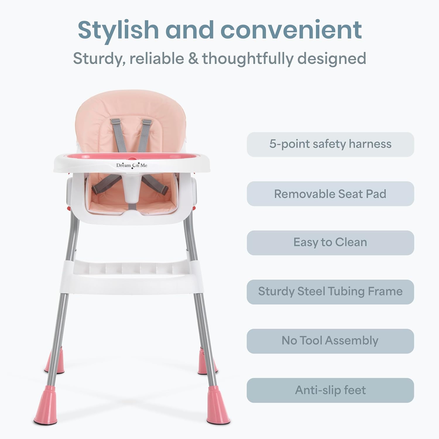 TableTalk 2-in-1 High Chair for Baby & Toddler – Convertible High Chair to Junior Chair, Removable Padded Seat, Dual