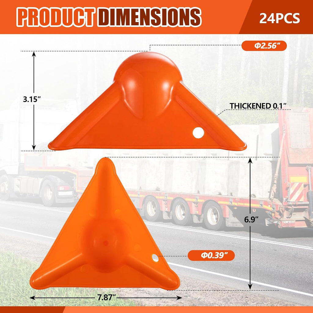 24 Pack Corner Edge Protectors, Triangular Cargo Load Guards, Orange
