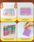 Diamond Art Trays with Lids, 60PCS Diamond Painting Storage, White