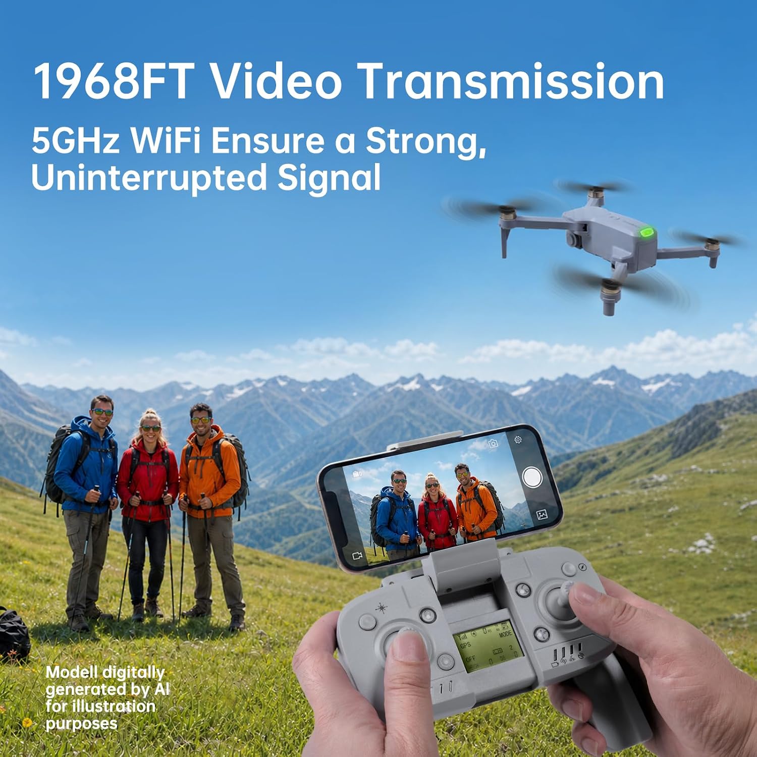 GPS Drone with Camera 4K UHD for Adults Beginner,60 Min Flight,Under 249g,Auto Return,Lightweight and Foldable Drone