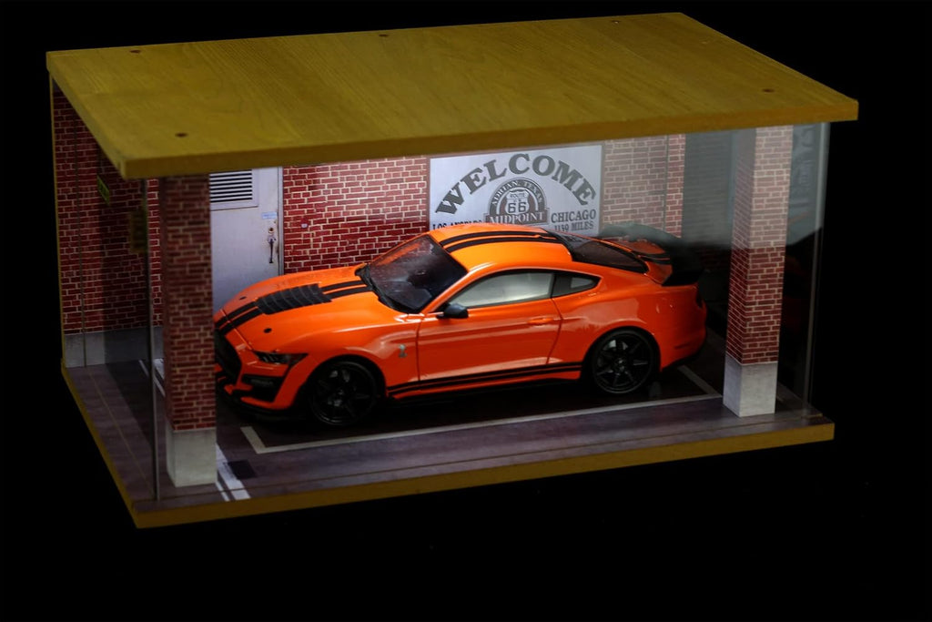 Display Case with Light for 1/18 Diecast Cars | Display Case for 1/18 Diecast Cars,Acrylic Display Case for 1/12