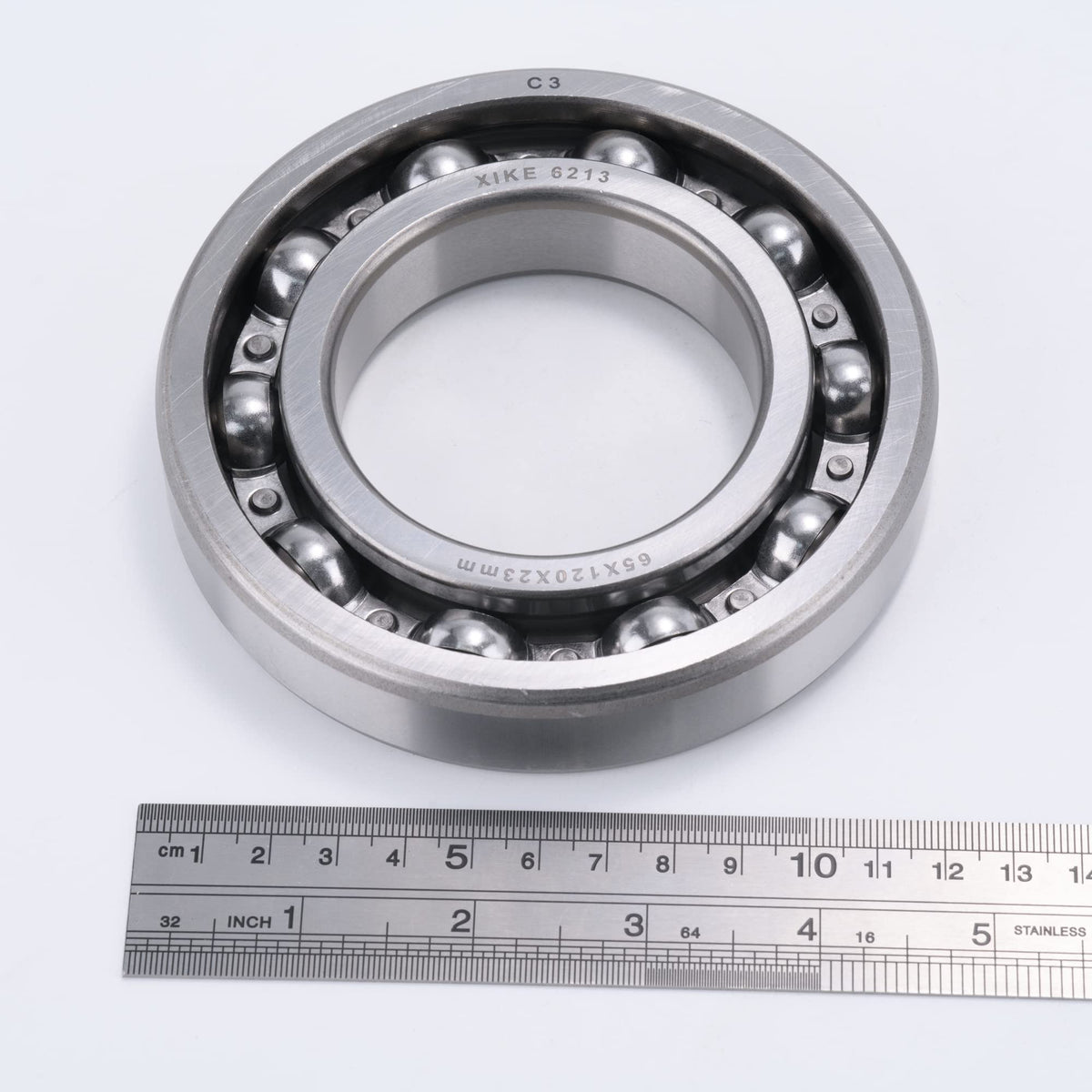 XIKE 6213 Open Ball Bearings, 65x120x23mm, C3 No Seals, 1 Pack