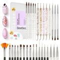 Beetles Nail Art Brushes 31pcs with Case Daul Ended Flower Dotting Tools