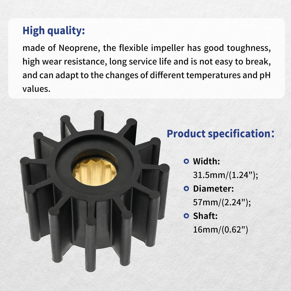 21951346 Water Pump Impeller Compatible with Volvo Penta,Johnson Sierra