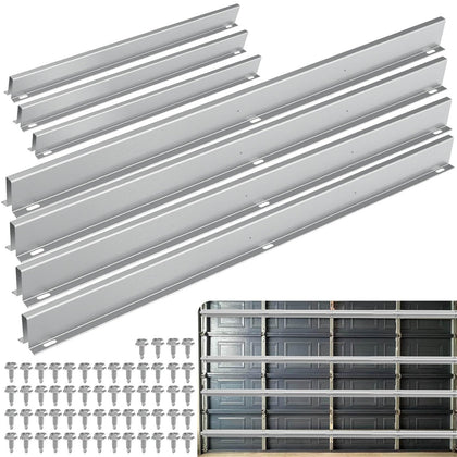 16FT Garage Door Reinforcement Strut Kit, Professional 18-Gauge Steel - 1.2M Long Segments for Maximum Rigidity