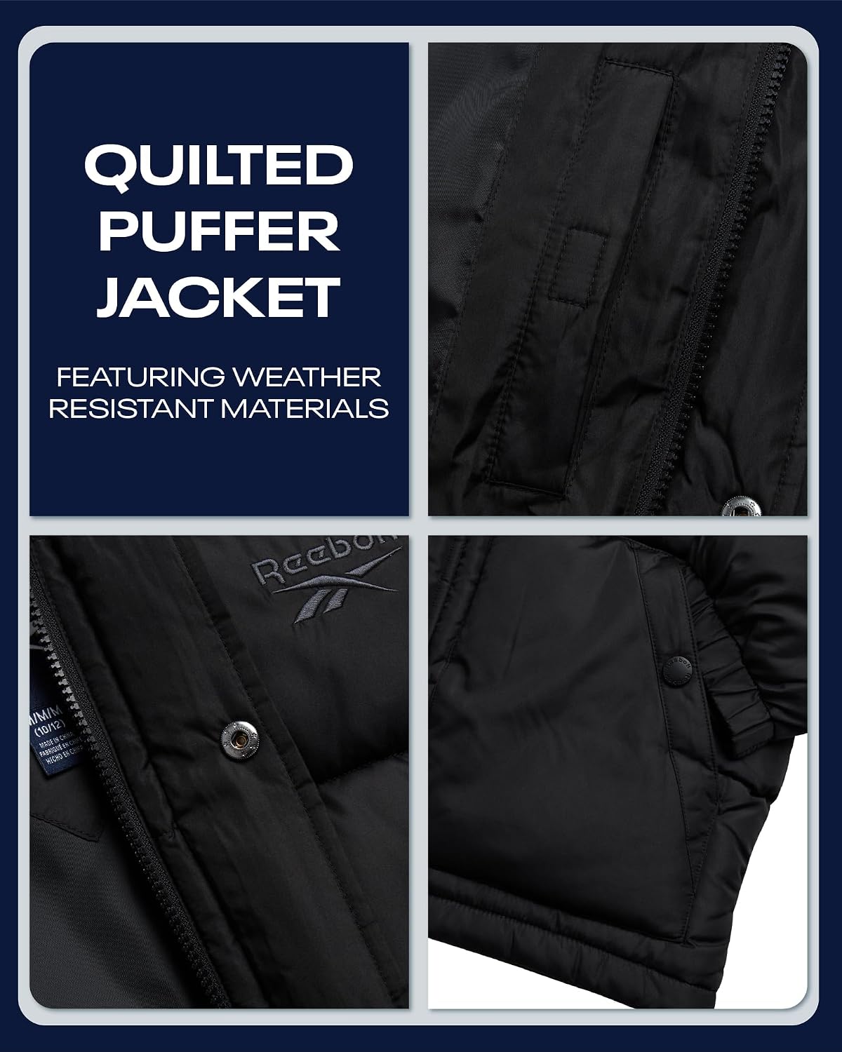 Boys Heavyweight Puffer Jacket, Wind & Water Resistant Hooded Coat | Cozy Insulated Fill for Maximum Warmth, Full Zip