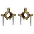 Copper Ground Clamp Set, Includes 2 Pipe/Conduit Clamps (1/2”–1”)