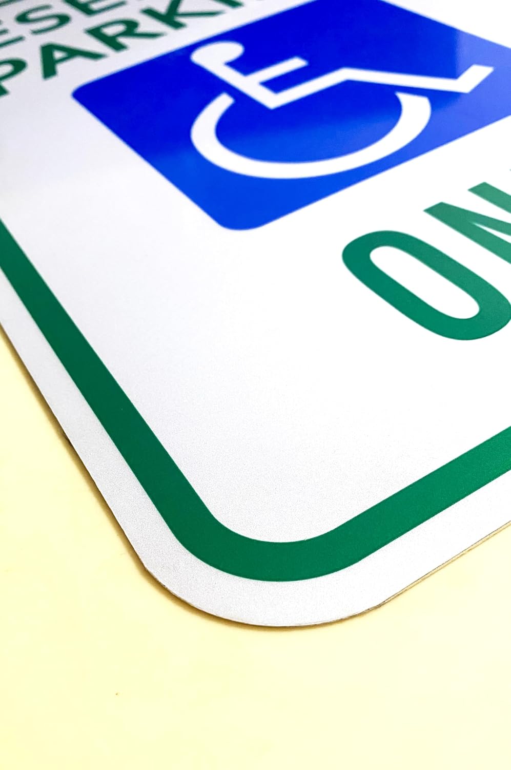 Reserved Handicap Parking Sign - Large 12 x 18 Inches Aluminum Ada Sign, Engineer Grade Reflective, UV Protected and