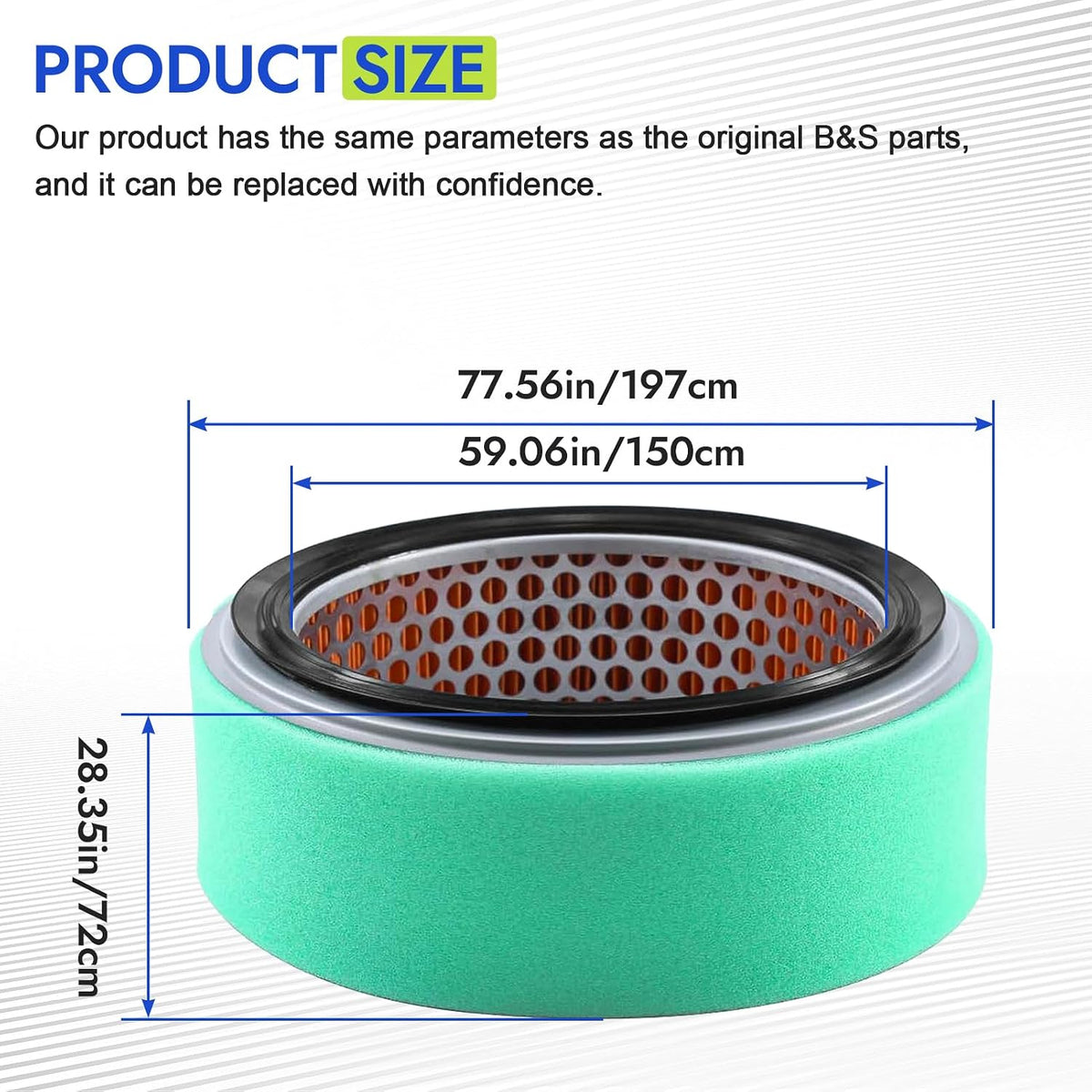 LOCOPOW 11013-2213 M144815 Air Filter Fits Kawasaki FD750D FD711D Fits John Deere X475 X485 X575 X585 X700 X720 X724 X728 X729 11013-2186 11013-2195 M144816 M152049