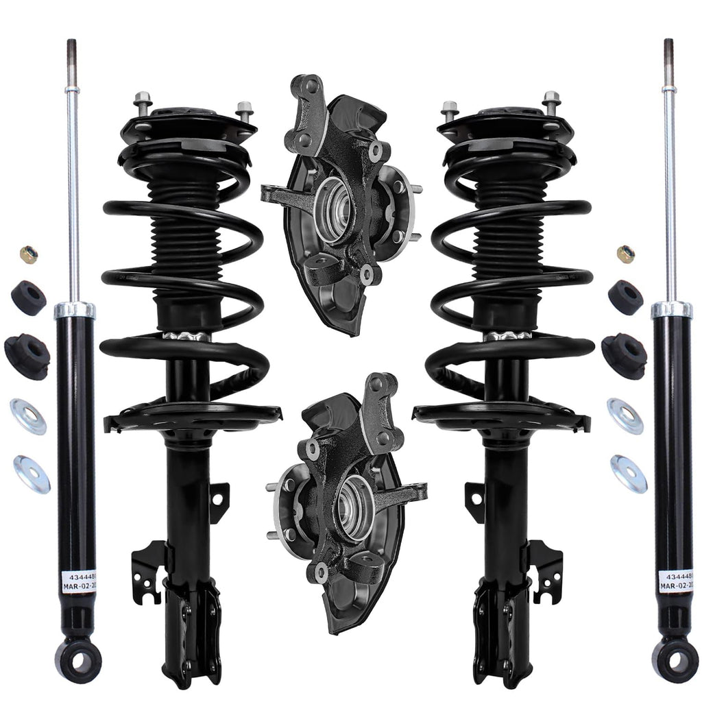 Detroit Axle - AWD Front Steering Knuckles & Hub Bearings Struts Rear Shock