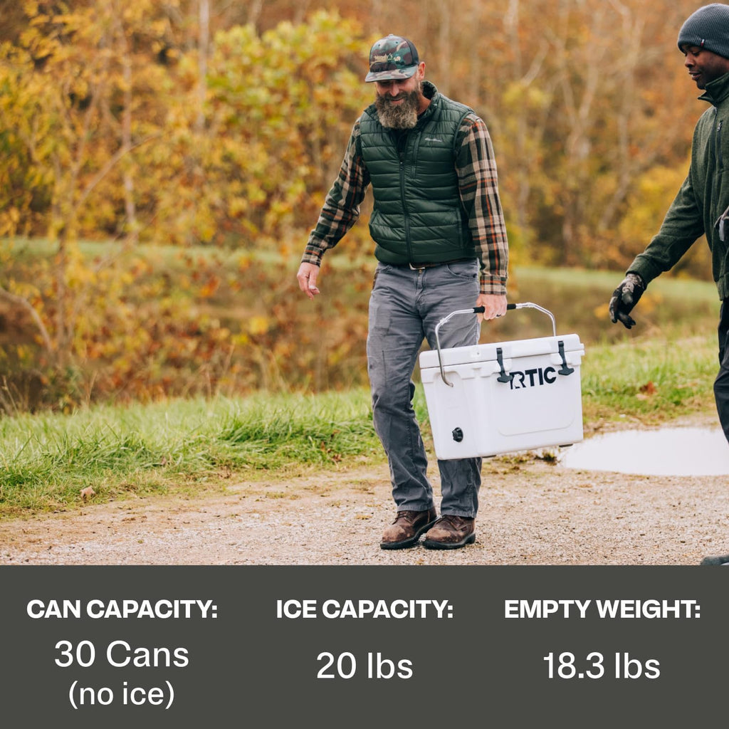 20 QT Ultra-Tough Hard Cooler | Portable Hard Ice Chest Box for Beach, Drinks, Camping, Picnic, Fishing, Boat and