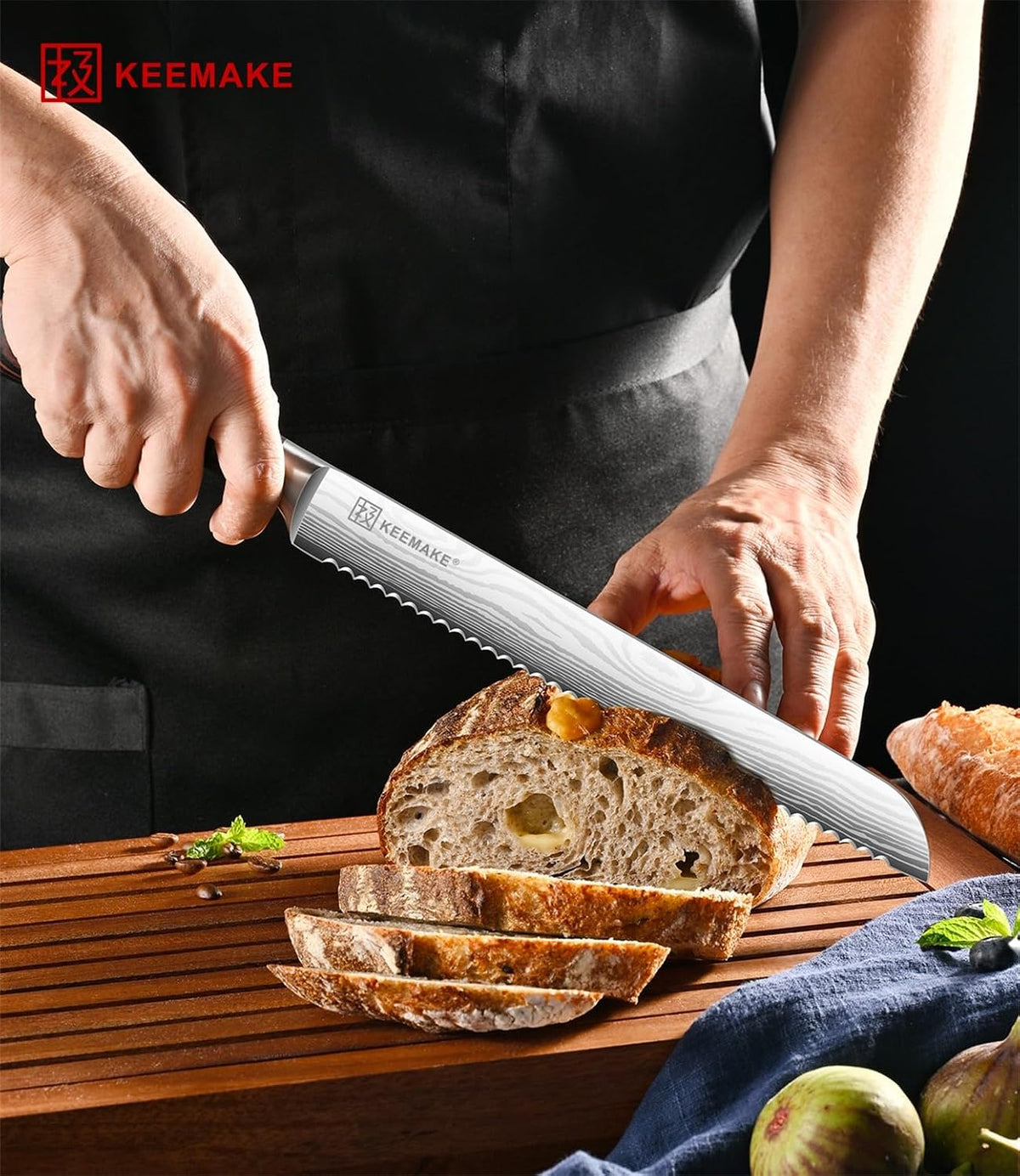 10 Inch Bread Knife for Homemade Bread, Serrated Sourdough Knife