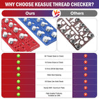 76Pcs Thread Checker, Nut and Bolt Thread Checker, Screw Size Check Gauge