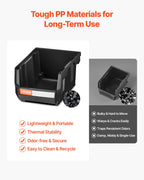 Wall Mounted Storage Bins, 12 Plastic Bins & 3 Metal Rails, Plastic Hanging Stackable Storage Bin for Screws, Nuts