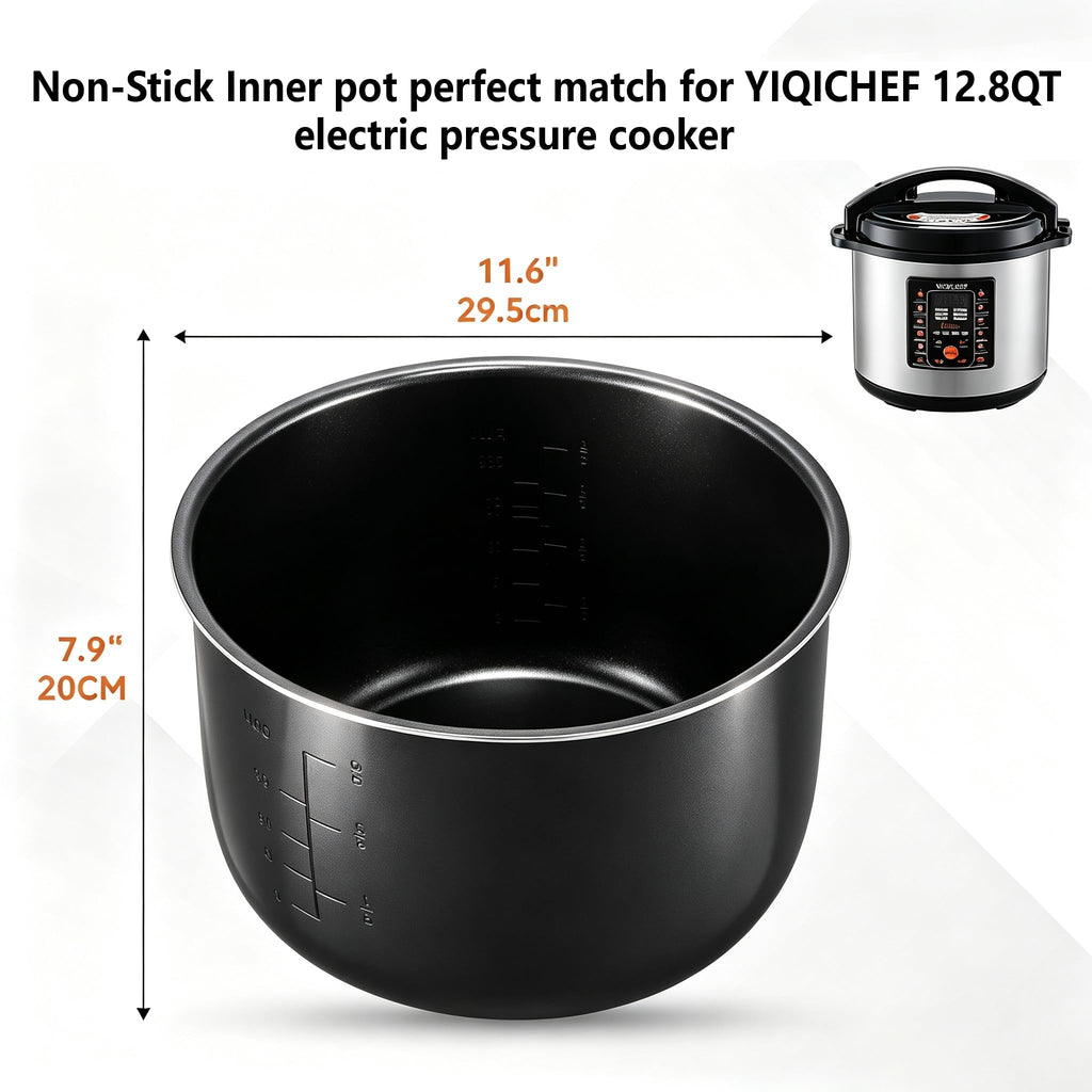 YIQICHEF 12.8QT Non-Stick Inner Cooking Pot Replacement