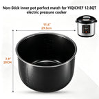 YIQICHEF 12.8QT Non-Stick Inner Cooking Pot Replacement