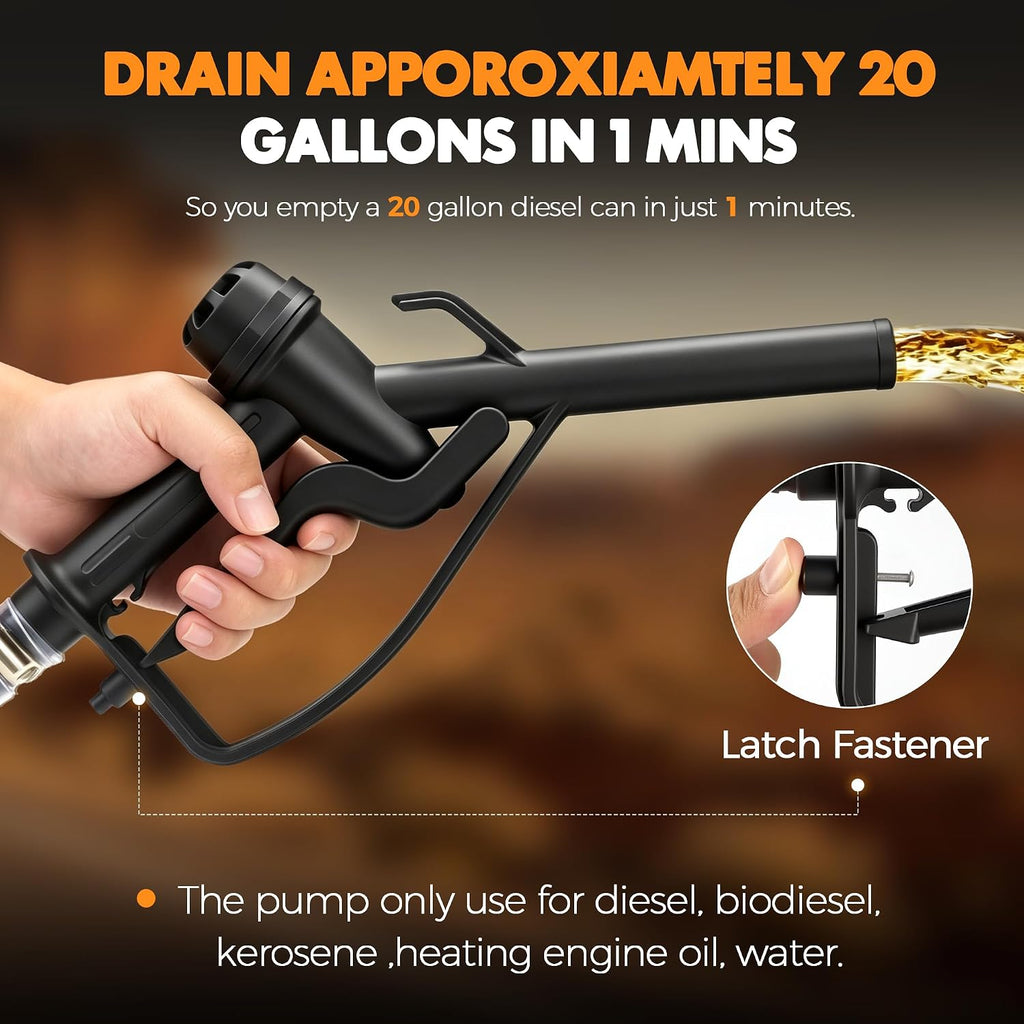 20V Cordless Fuel Transfer Pump,Diesel transfer pump kit,Heavy duty 20GPM