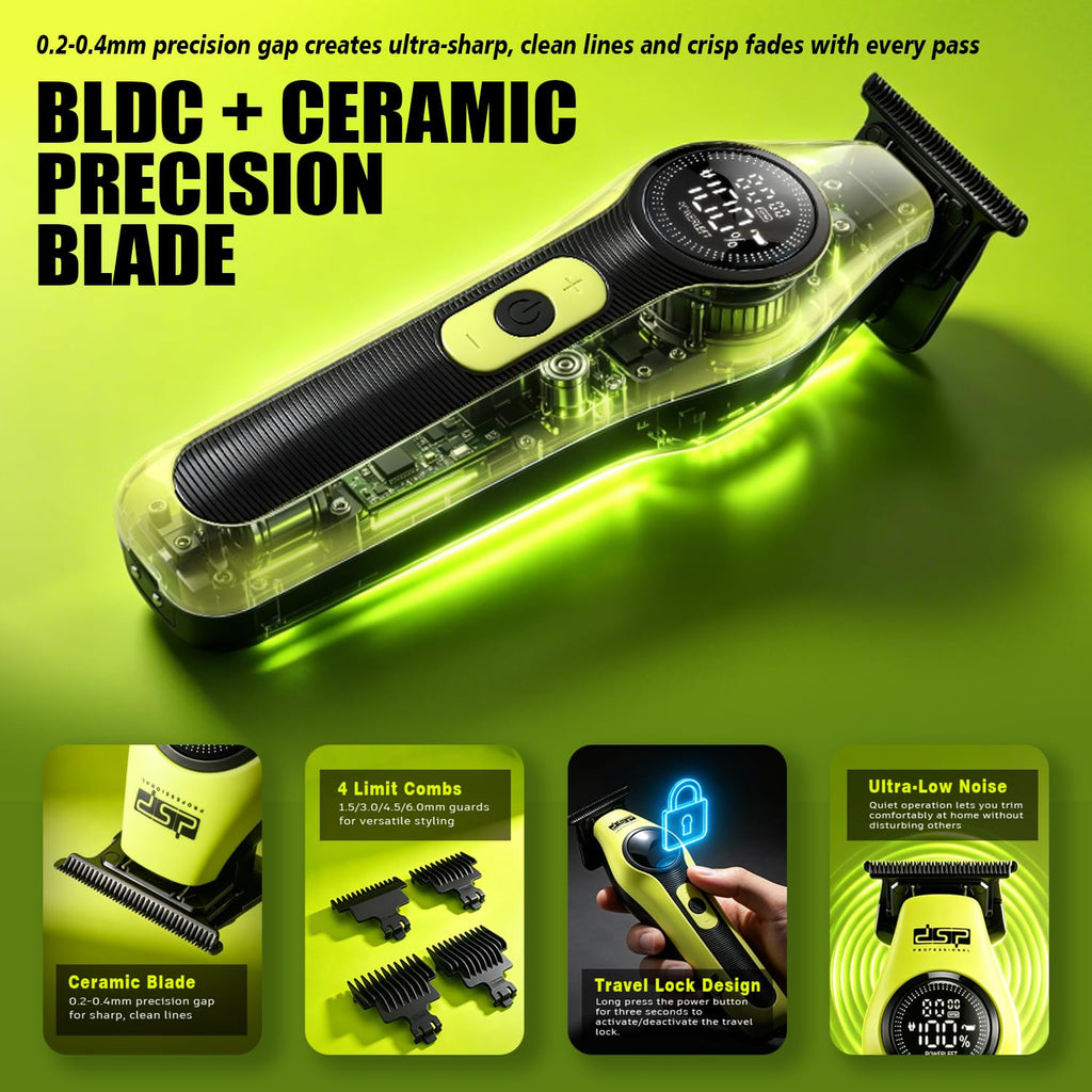 Hair Trimmer for Men, Cordless Zero-Gap BLDC, Rechargeable