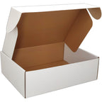 13x10x4 Shipping Boxes (20pcs) White Mailer Corrugated Cardboard Box