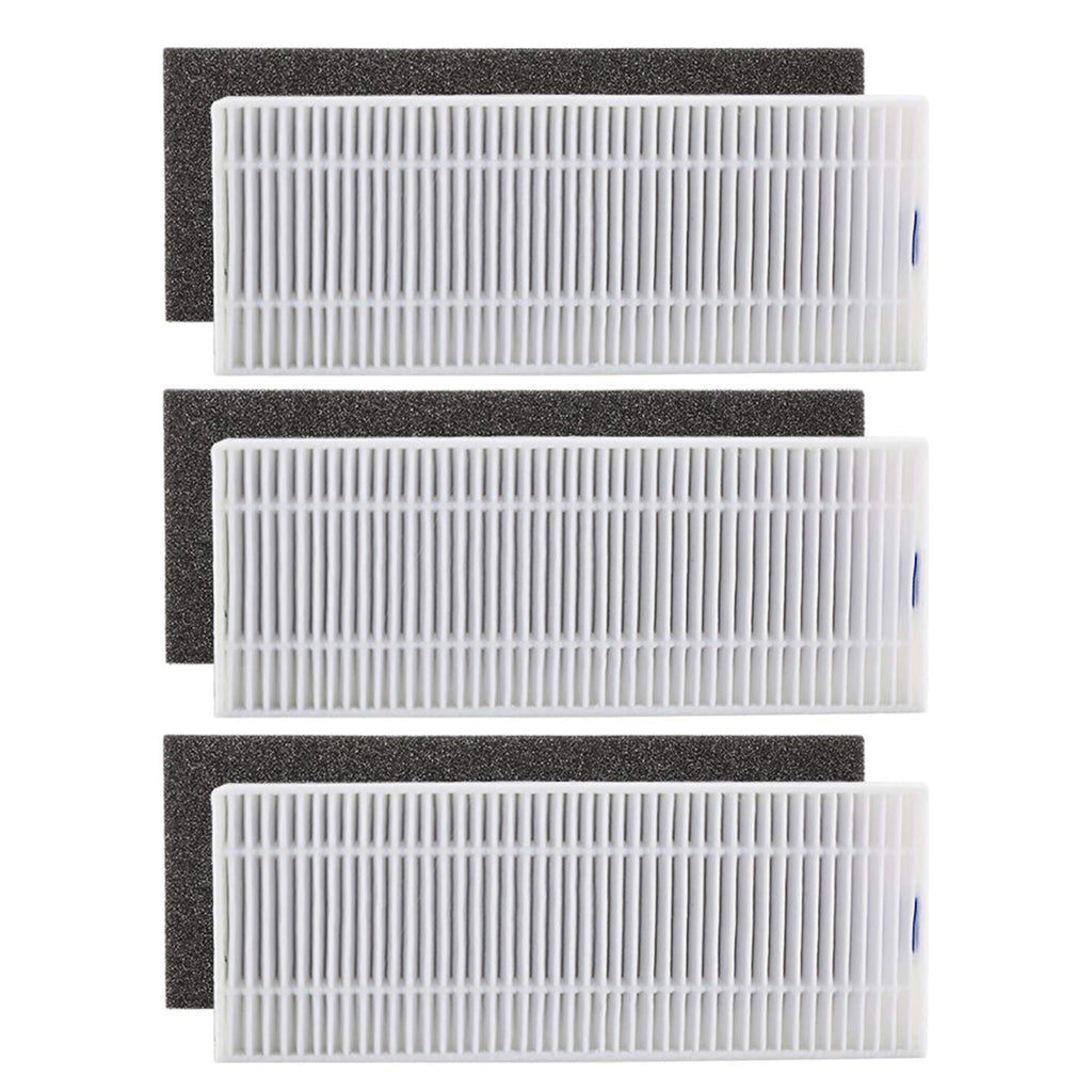 3-Pack Replacement High Efficiency Filter & Sponge Filter Kit Compabile with ISWEEP X5/X3 ROMTOS X5 Robot Vacuum Cleaner