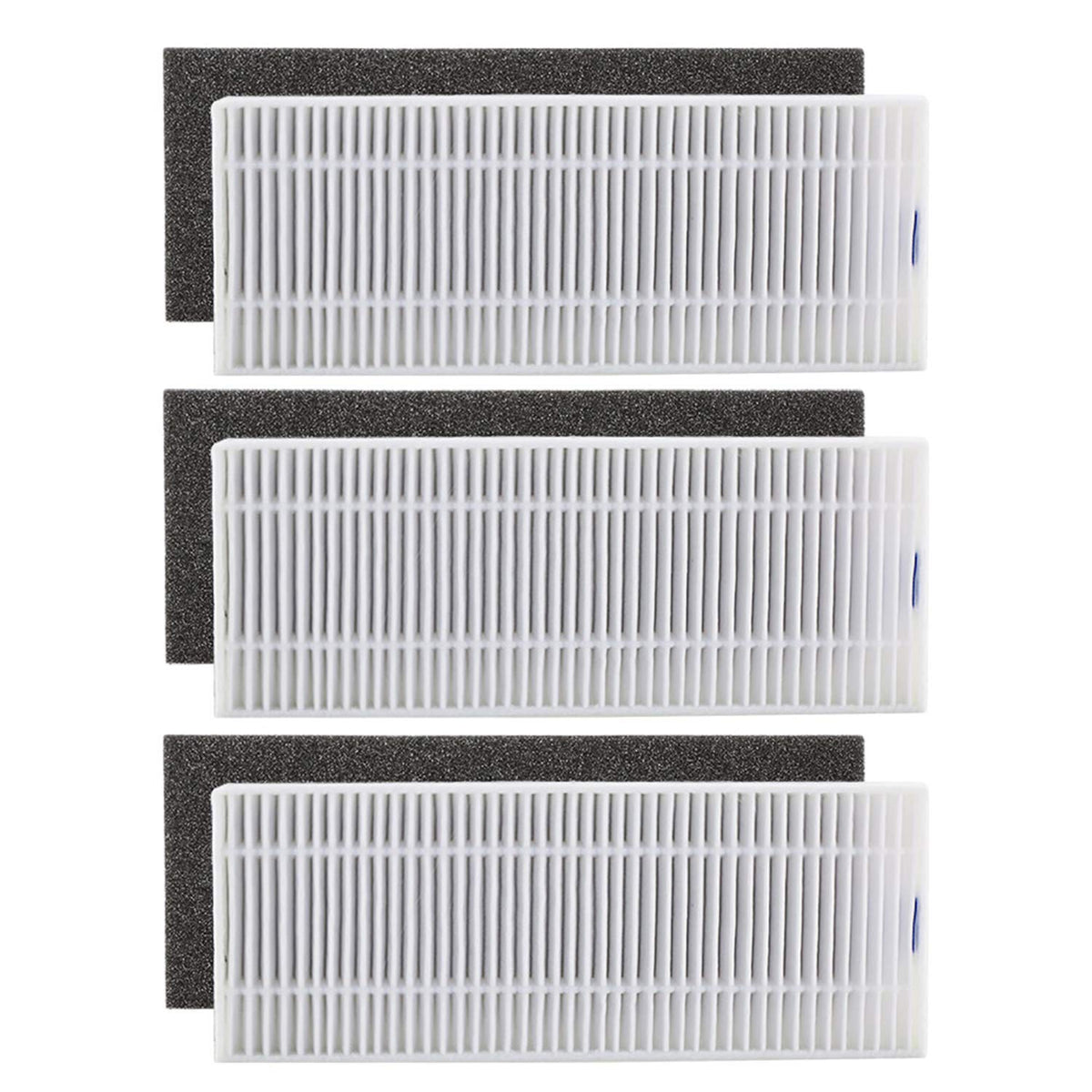 3-Pack Replacement High Efficiency Filter & Sponge Filter Kit Compabile with ISWEEP X5/X3 ROMTOS X5 Robot Vacuum Cleaner