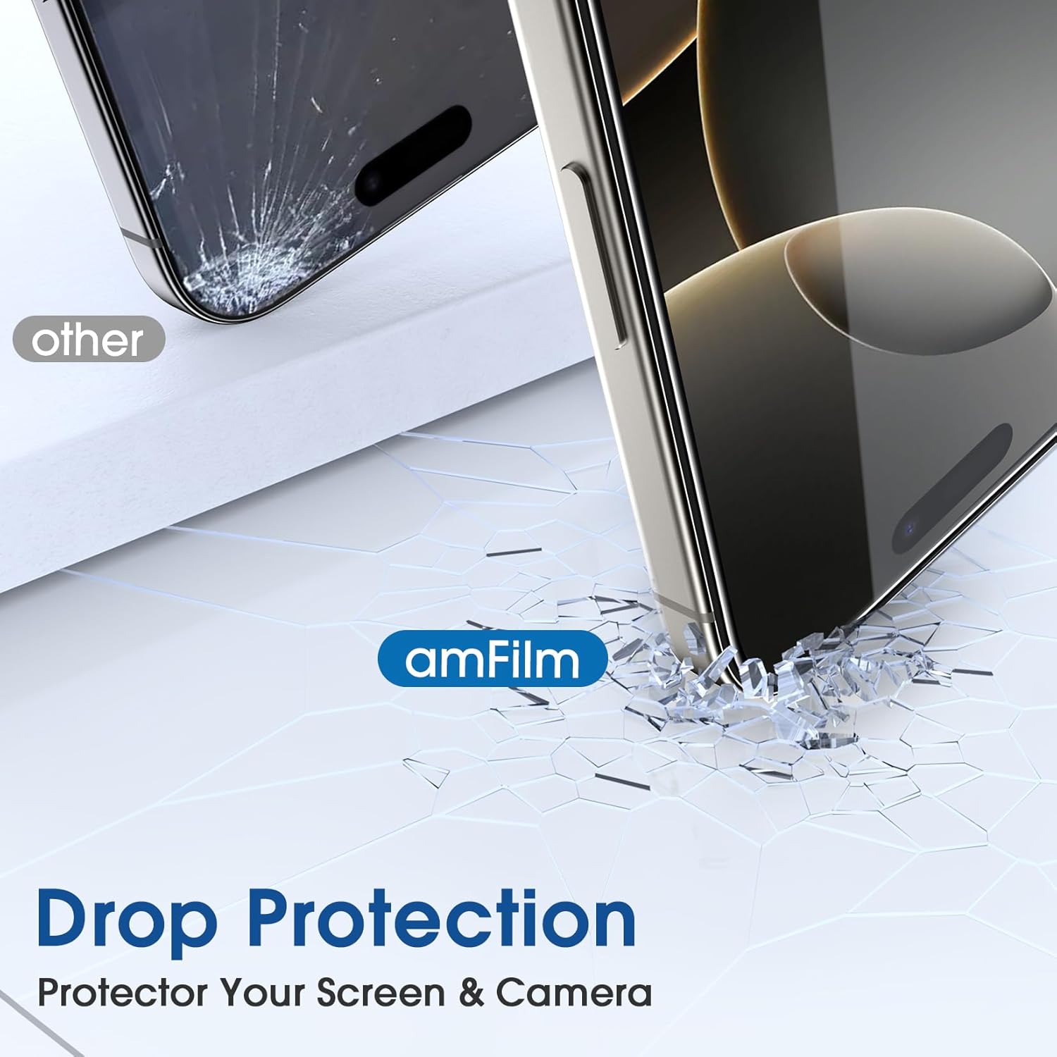 Auto-Alignment OneTouch for iPhone 16 Pro [6.3''] Screen Protector + Camera Lens Protector, Tempered Glass, 30