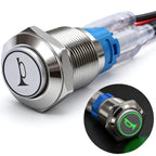 Twidec/16mm Horn Button Switch 12VSpeaker Horn Momentary Push Button Switch