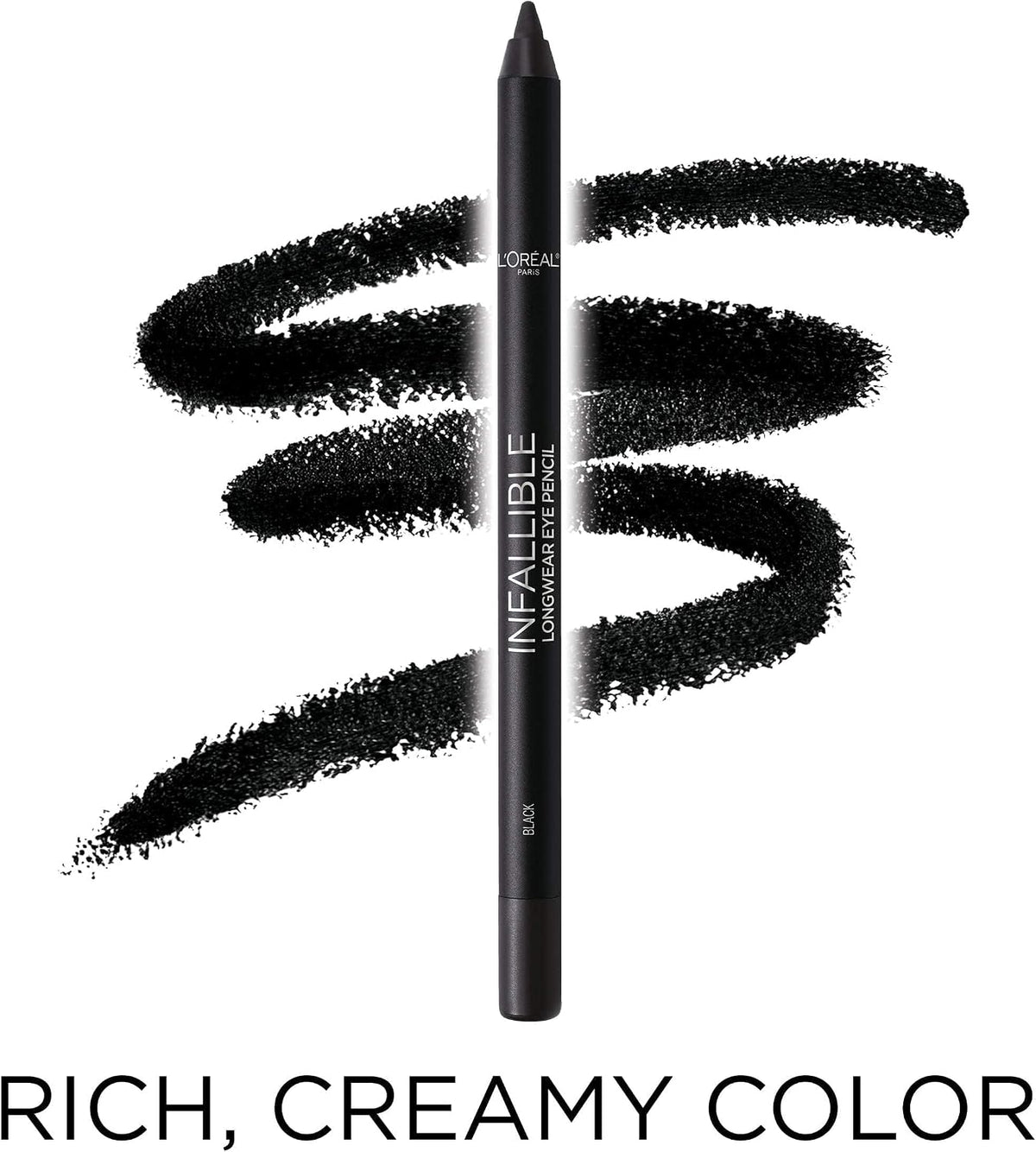 L'Oreal Paris Makeup Infallible Pro-Last Pencil Eyeliner, Waterproof and Smudge-Resistant, Glides on Easily to Create