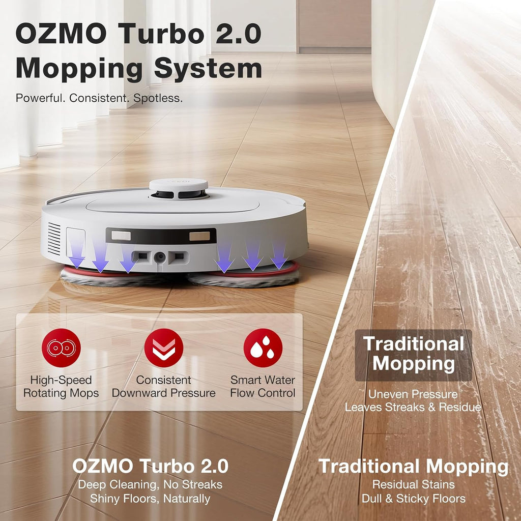 by ECOVACS M12 PRO Gen2 Robot Vacuum and Mop, 25000Pa Suction | ZeroTangle 3.0, LDS Laser Navigation, Auto Mop Pads