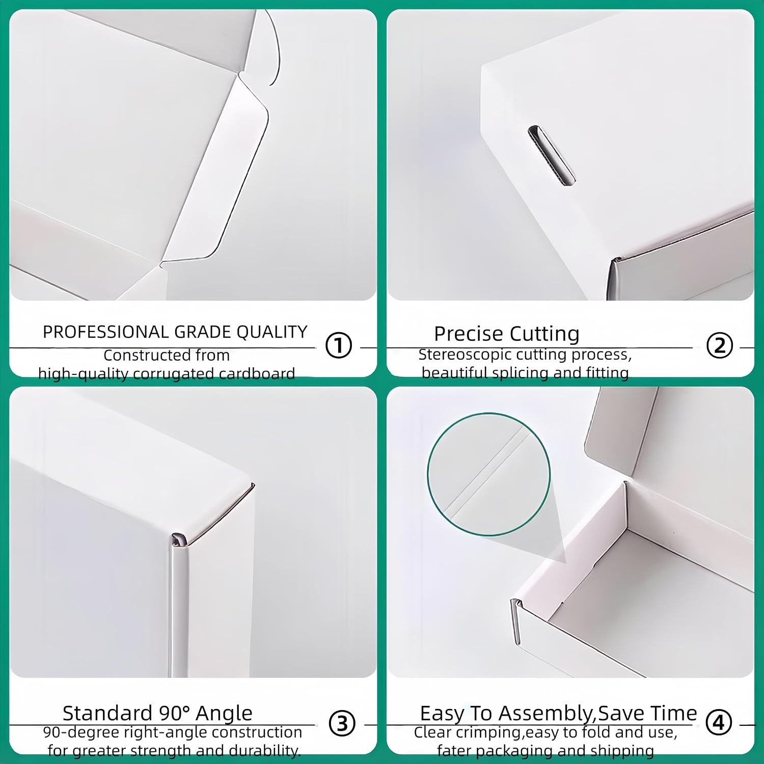 Small White Box 6 x 6 x 2 Inch 50 Pack Shipping Boxes | Recyclable Corrugated Gift Mailers Storage Business Packaging