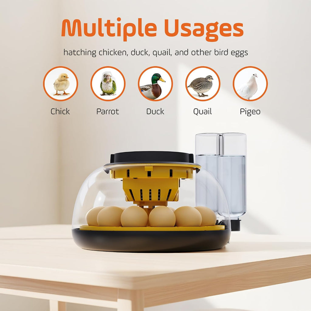 Incubators for Hatching Eggs with Automatic Egg Turning and Humidity DisplayTemperature Control Auto Water Fill Egg