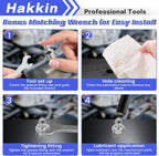 Hakkin Metric Grease Fittings Assortment M6 M8 M10, 304 Stainless Steel