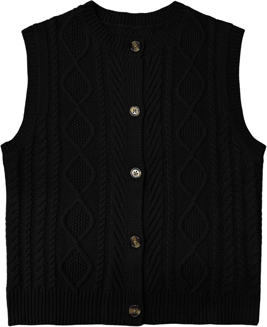 Kid Girls Sweater Vest Sleeveless Button Down Knit Cardigan School Uniform Sweater Vest Top 5-13Y