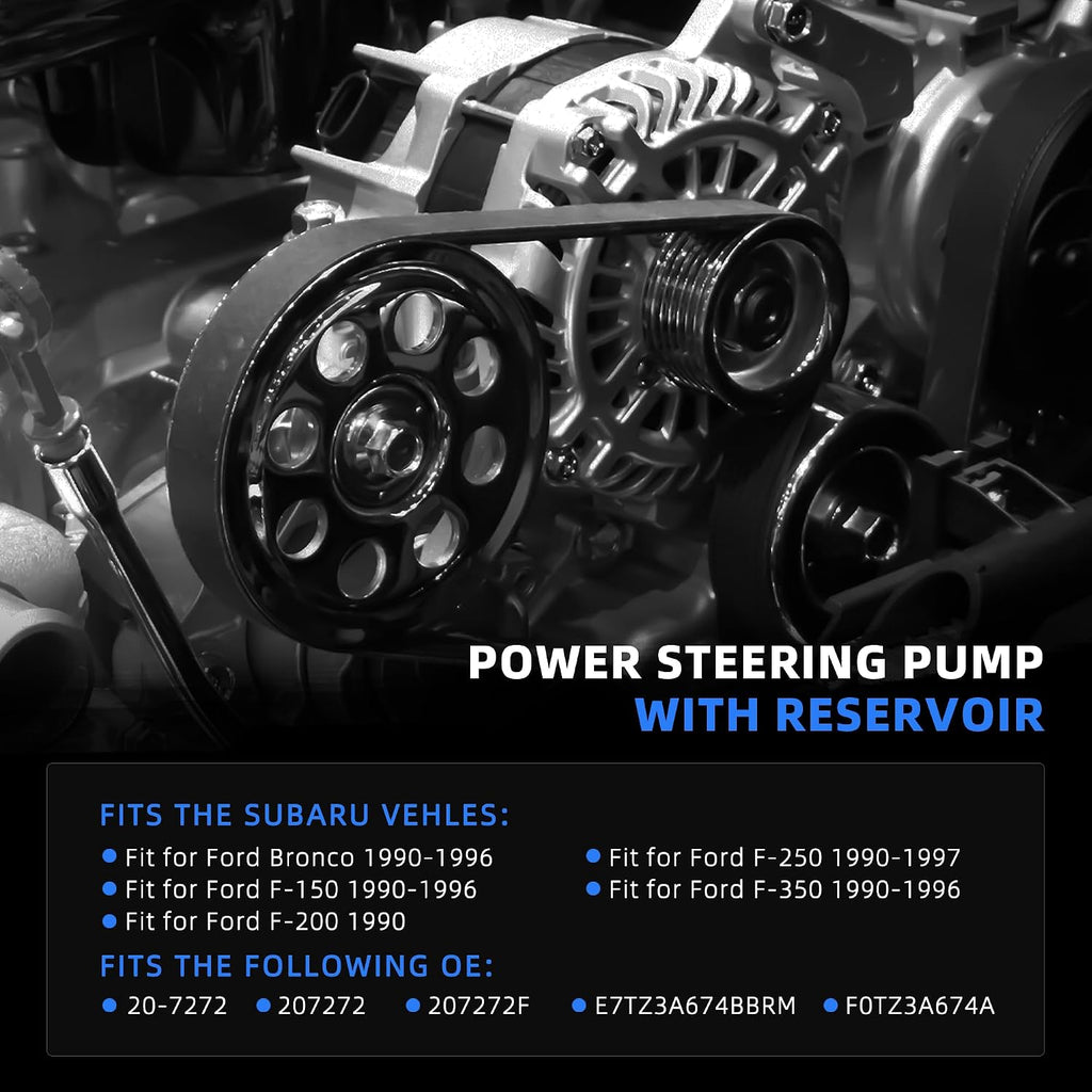 Power Steering Pump, 20-7272, for Ford Bronco F-150 1990-1996