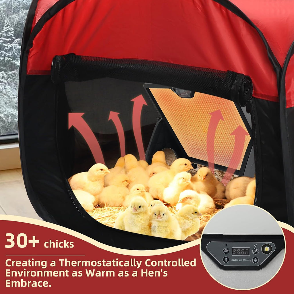 Chicken Brooder Box for Chick Starter Kit, 12.8 * 17.8 inch Large Brooder Heating Plate, Brooding Up to 30 Baby