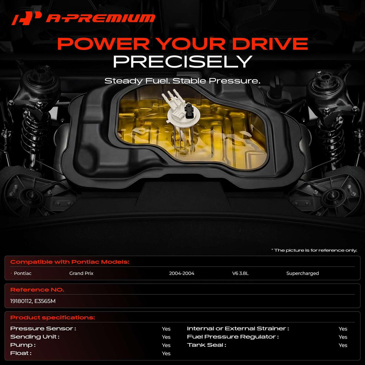 A-Premium Electric Fuel Pump Module Assembly with Pressure Sensor
