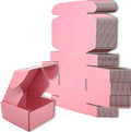 4x4x2 Shipping Boxes Set of 50, Pink Mailer Corrugated Cardboard Box