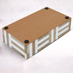 Remote Control Keepsake Wood Storage Box With Lid 10x4.5x2