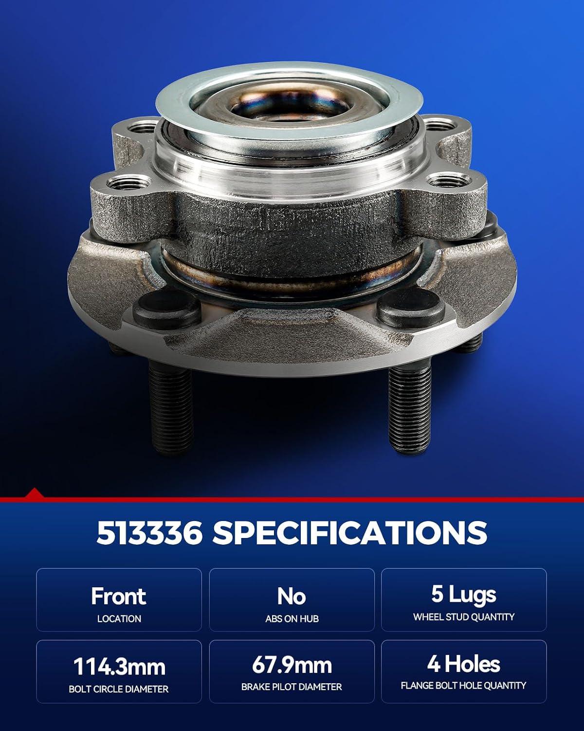 KAX 513336 Front Wheel Bearing hub Assembly fit for Nissan Juke 2011-2017