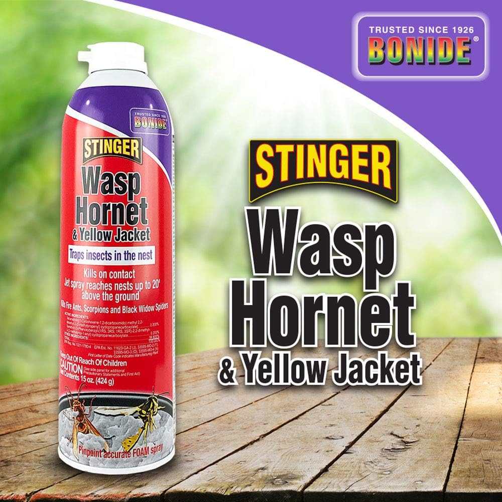 (BND629) - Stinger Wasp, Hornet, & Yellow Jacket Killer, Ready to Use Indoor & Outdoor Insecticide/Pesticide Foam