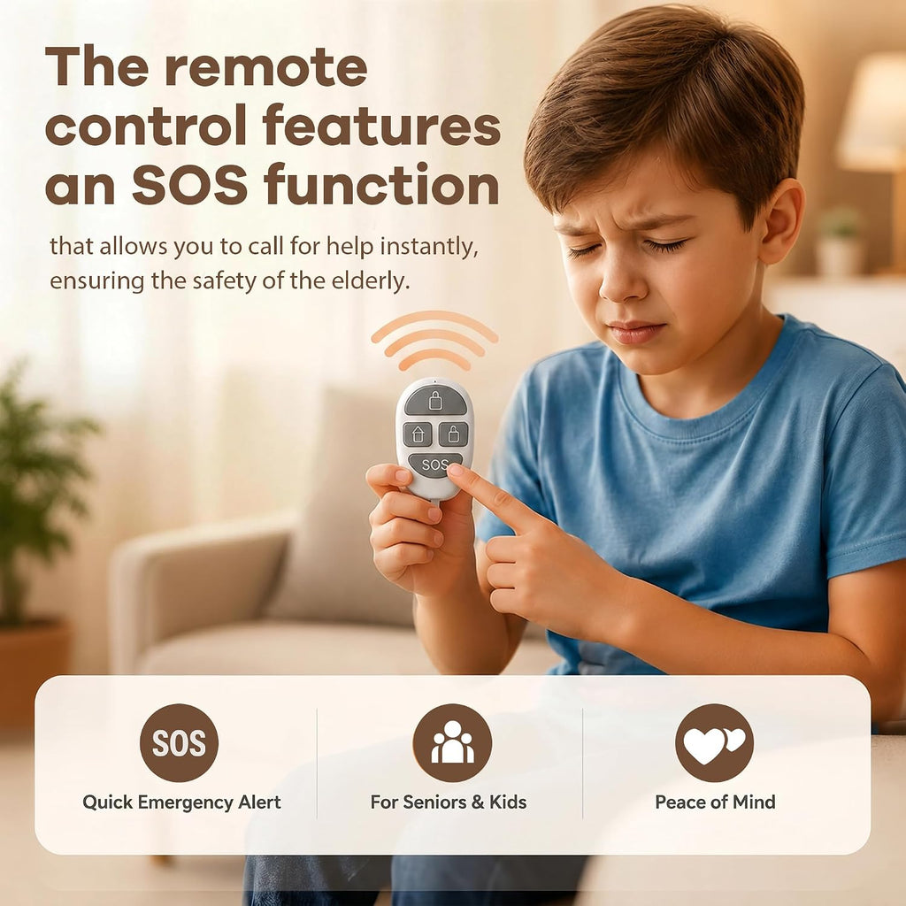 Home Security System Wireless, Smart WiFi Alarm System DIY Kit with 120dB Siren, Door Window Sensors & Remote