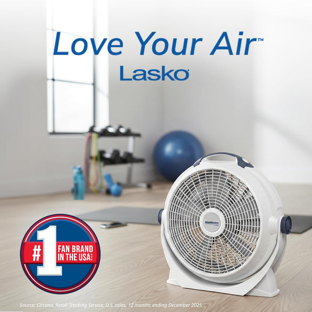 Lasko WINDMACHINE High Velocity Pivoting Floor Fan - 20" - 3301 - Gray
