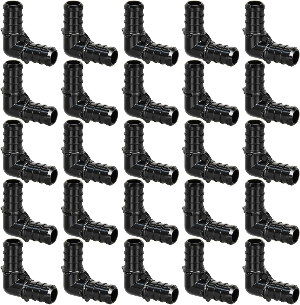 25pcs 1/2" Poly PPSU Barb Crimp PEX Elbow Fittings, No Lead