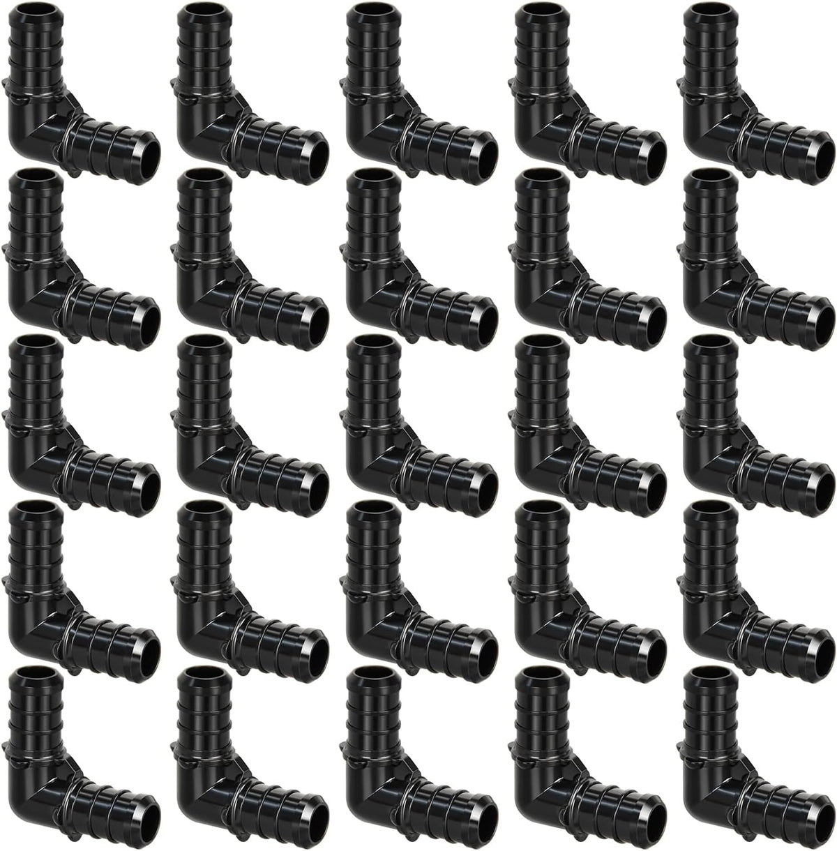 25pcs 1/2" Poly PPSU Barb Crimp PEX Elbow Fittings, No Lead
