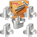 Upgraded Metal W11366438 for Whirlpool Stove Knobs Replacements,Stainless Steel Brushed,Compatible with Gas Cooktop