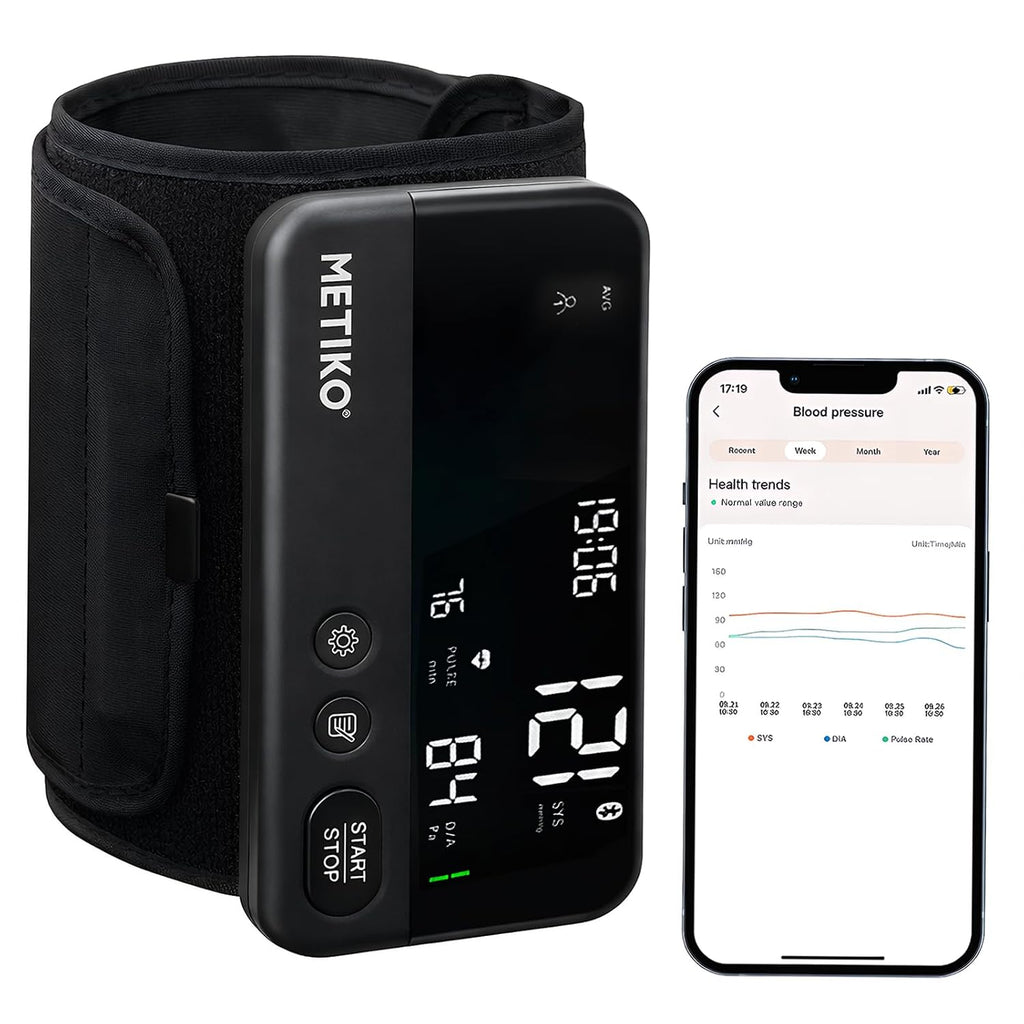 Wireless Blood Pressure Monitor Upper Arm Bluetooth Blood Pressure Machine, Ultralight Portable Rechargeable Blood